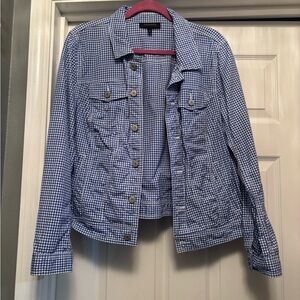 Blue Gingham Women's Jacket